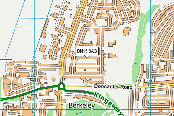 DN15 8AQ map - OS VectorMap District (Ordnance Survey)