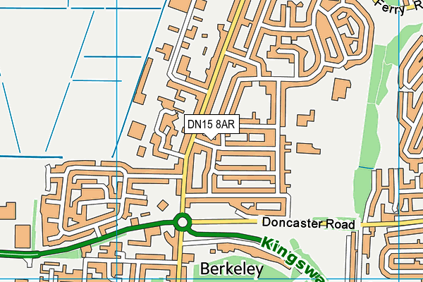 DN15 8AR map - OS VectorMap District (Ordnance Survey)