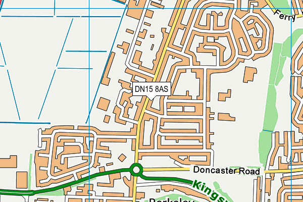 DN15 8AS map - OS VectorMap District (Ordnance Survey)