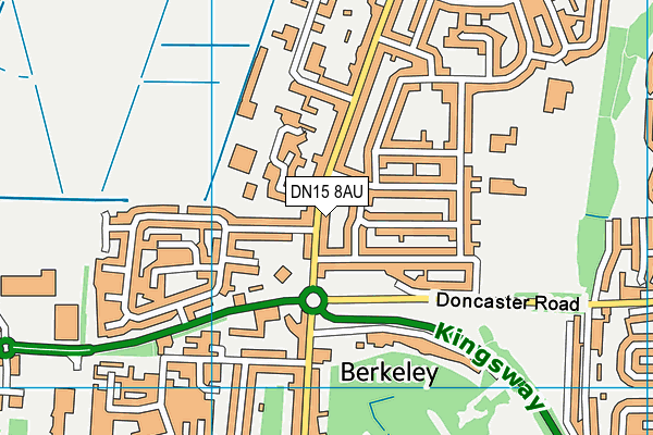DN15 8AU map - OS VectorMap District (Ordnance Survey)