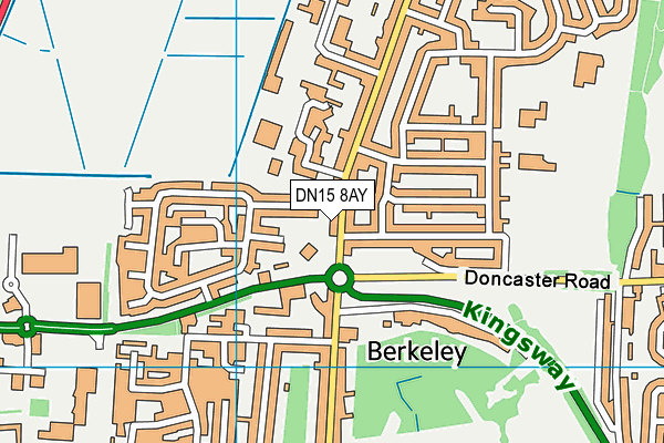 DN15 8AY map - OS VectorMap District (Ordnance Survey)