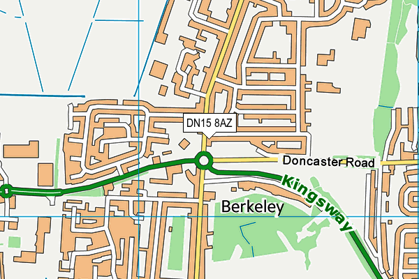 DN15 8AZ map - OS VectorMap District (Ordnance Survey)