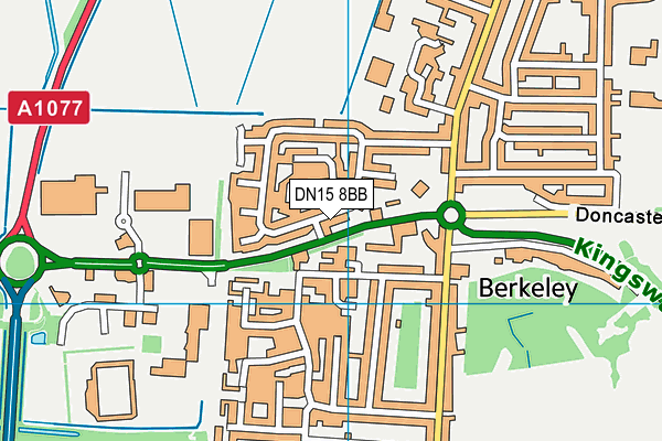 DN15 8BB map - OS VectorMap District (Ordnance Survey)