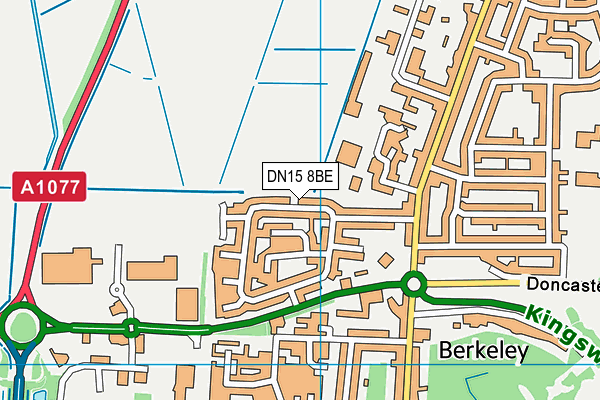 DN15 8BE map - OS VectorMap District (Ordnance Survey)