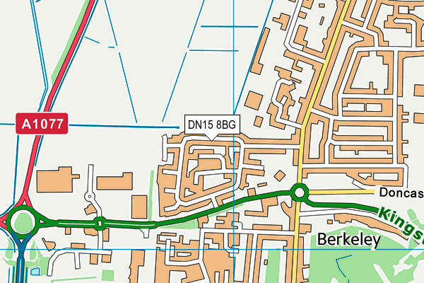 DN15 8BG map - OS VectorMap District (Ordnance Survey)