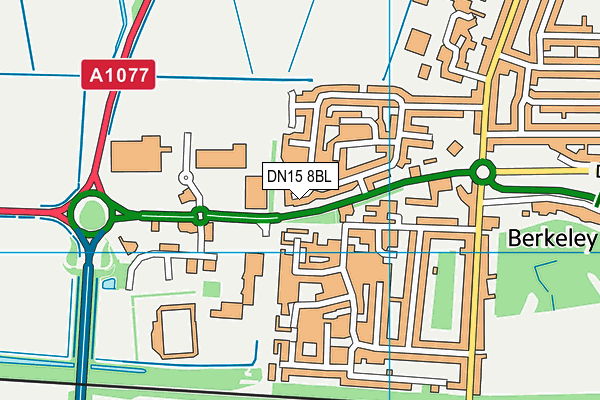 DN15 8BL map - OS VectorMap District (Ordnance Survey)