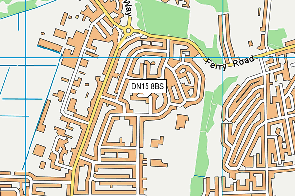 DN15 8BS map - OS VectorMap District (Ordnance Survey)