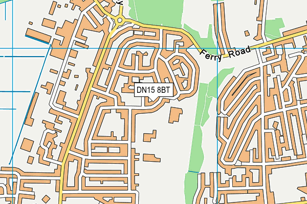 DN15 8BT map - OS VectorMap District (Ordnance Survey)