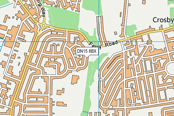 DN15 8BX map - OS VectorMap District (Ordnance Survey)