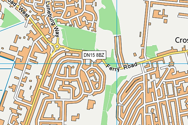 DN15 8BZ map - OS VectorMap District (Ordnance Survey)
