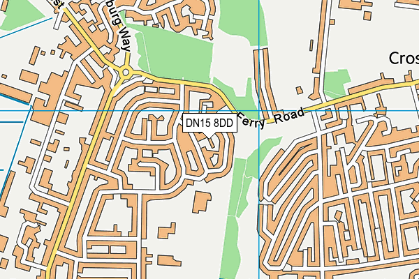 DN15 8DD map - OS VectorMap District (Ordnance Survey)