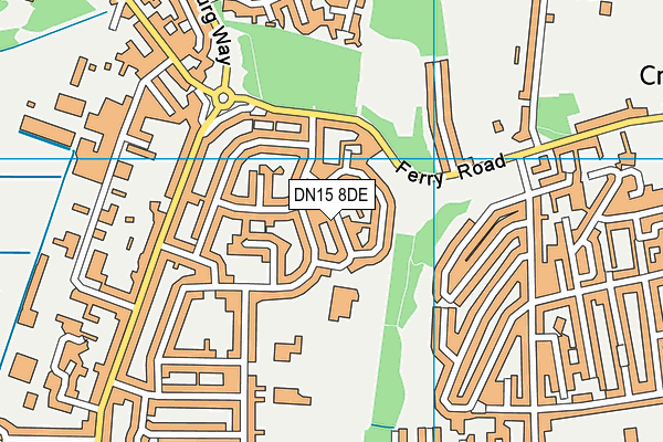 DN15 8DE map - OS VectorMap District (Ordnance Survey)