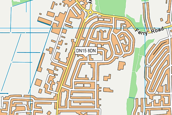 DN15 8DN map - OS VectorMap District (Ordnance Survey)