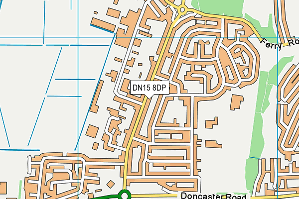 DN15 8DP map - OS VectorMap District (Ordnance Survey)