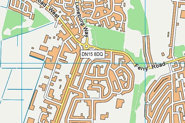 DN15 8DQ map - OS VectorMap District (Ordnance Survey)