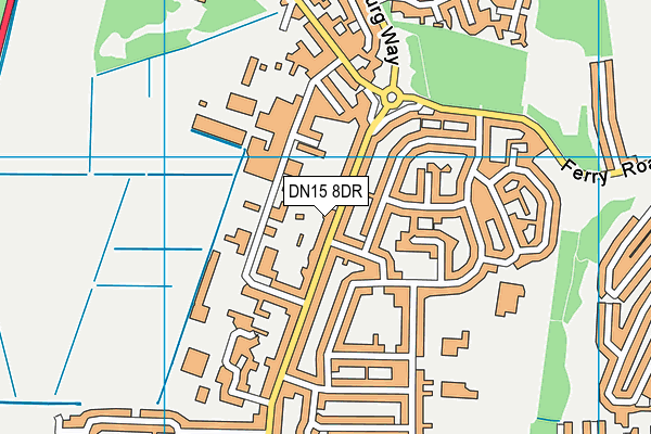 DN15 8DR map - OS VectorMap District (Ordnance Survey)