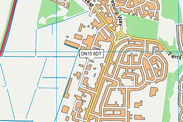 DN15 8DT map - OS VectorMap District (Ordnance Survey)