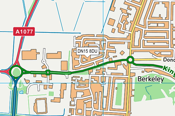 DN15 8DU map - OS VectorMap District (Ordnance Survey)