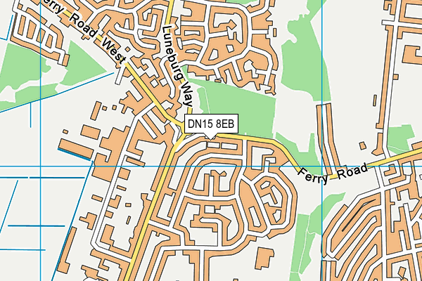 DN15 8EB map - OS VectorMap District (Ordnance Survey)