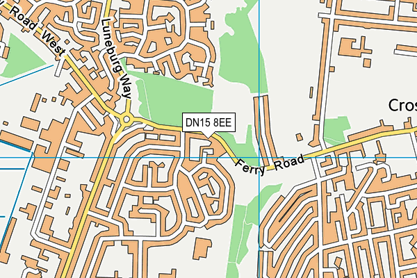 DN15 8EE map - OS VectorMap District (Ordnance Survey)