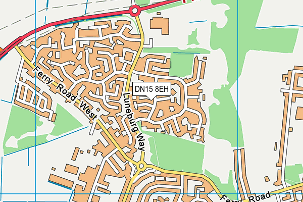 DN15 8EH map - OS VectorMap District (Ordnance Survey)