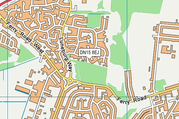 DN15 8EJ map - OS VectorMap District (Ordnance Survey)