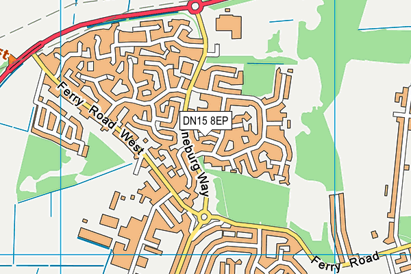 DN15 8EP map - OS VectorMap District (Ordnance Survey)