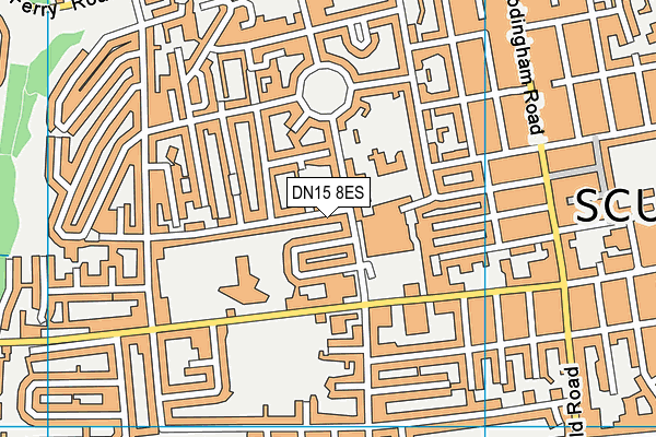 DN15 8ES map - OS VectorMap District (Ordnance Survey)