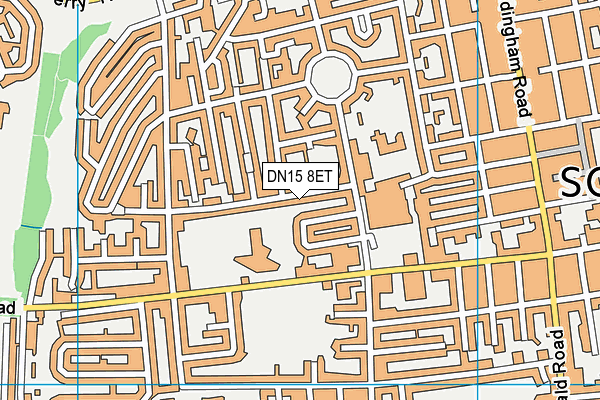 DN15 8ET map - OS VectorMap District (Ordnance Survey)