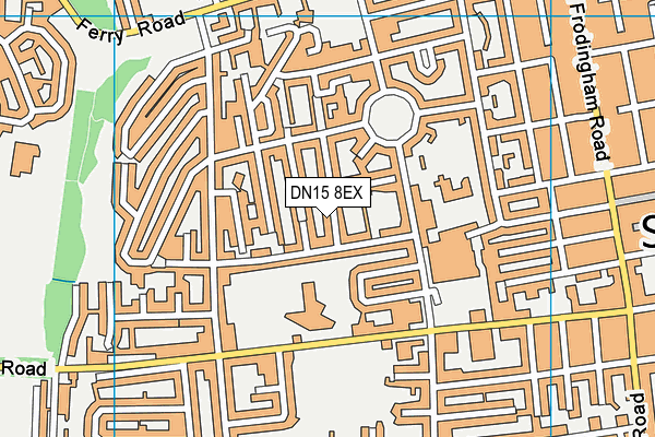 DN15 8EX map - OS VectorMap District (Ordnance Survey)