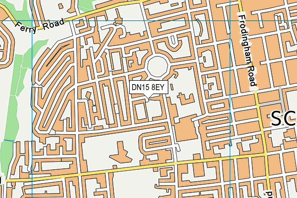 DN15 8EY map - OS VectorMap District (Ordnance Survey)