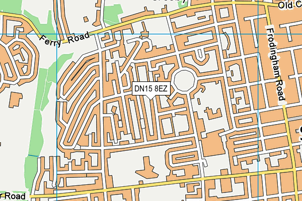 DN15 8EZ map - OS VectorMap District (Ordnance Survey)