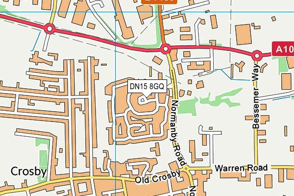 DN15 8GQ map - OS VectorMap District (Ordnance Survey)