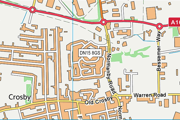 DN15 8GS map - OS VectorMap District (Ordnance Survey)