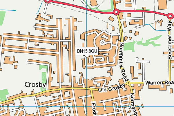 DN15 8GU map - OS VectorMap District (Ordnance Survey)