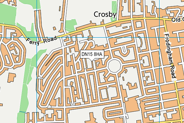 DN15 8HA map - OS VectorMap District (Ordnance Survey)