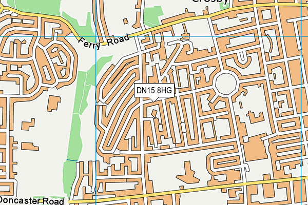 DN15 8HG map - OS VectorMap District (Ordnance Survey)