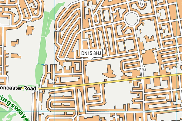 DN15 8HJ map - OS VectorMap District (Ordnance Survey)