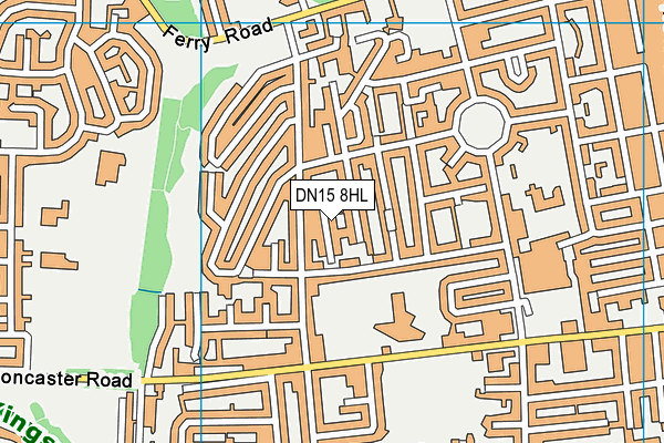 DN15 8HL map - OS VectorMap District (Ordnance Survey)