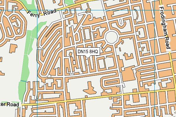 DN15 8HQ map - OS VectorMap District (Ordnance Survey)