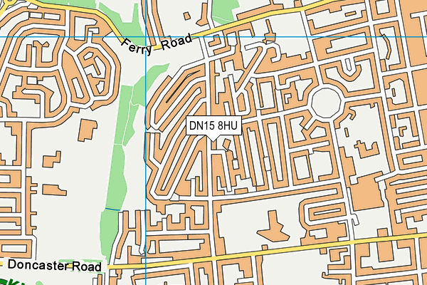 DN15 8HU map - OS VectorMap District (Ordnance Survey)