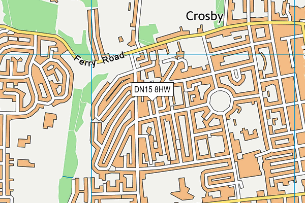 DN15 8HW map - OS VectorMap District (Ordnance Survey)