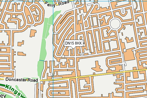 DN15 8HX map - OS VectorMap District (Ordnance Survey)