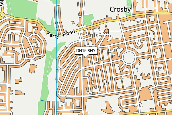 DN15 8HY map - OS VectorMap District (Ordnance Survey)