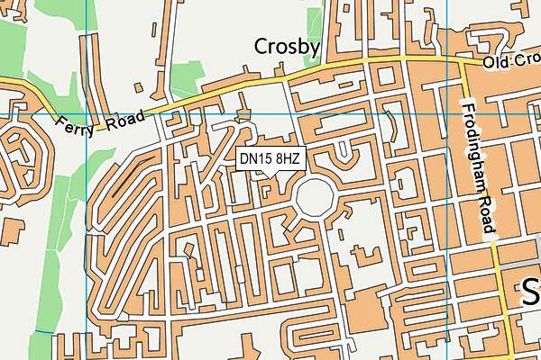 DN15 8HZ map - OS VectorMap District (Ordnance Survey)