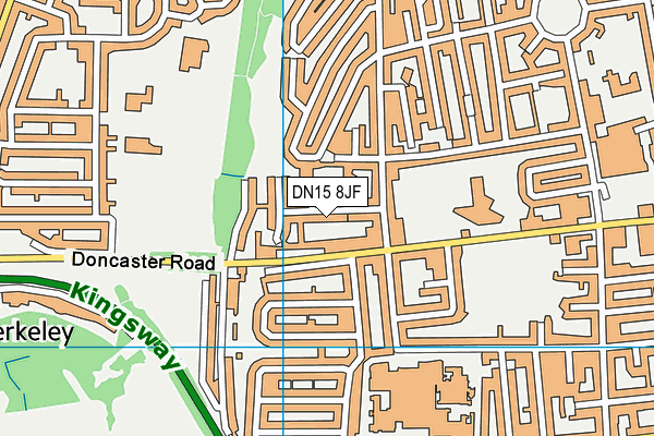 DN15 8JF map - OS VectorMap District (Ordnance Survey)