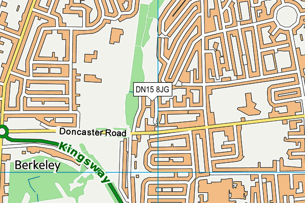 DN15 8JG map - OS VectorMap District (Ordnance Survey)