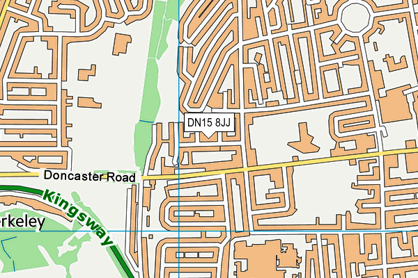 DN15 8JJ map - OS VectorMap District (Ordnance Survey)