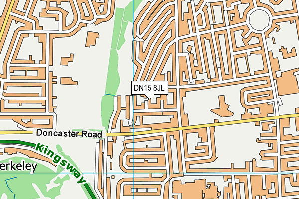 DN15 8JL map - OS VectorMap District (Ordnance Survey)