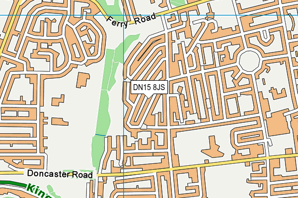 DN15 8JS map - OS VectorMap District (Ordnance Survey)